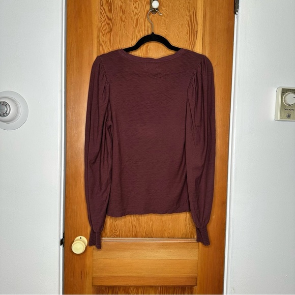 nation ltd tabitha v-neck puffed long sleeve shirt - Picture 3 of 9